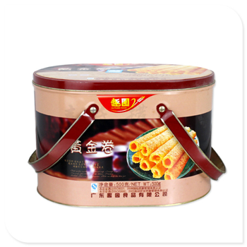 椭圆形曲奇铁盒,食品级马口铁盒