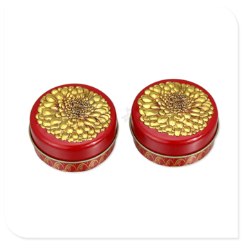 女性彩妆铁皮盒子,定制金属化妆盒,圆形化妆品铁盒生产
