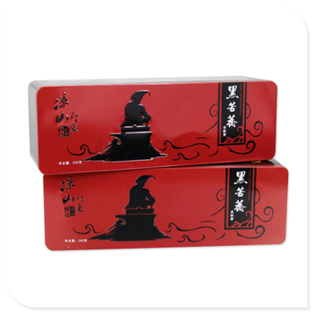 黑苦荞茶铁盒子,全胚芽苦荞茶礼盒,食品包装铁罐子