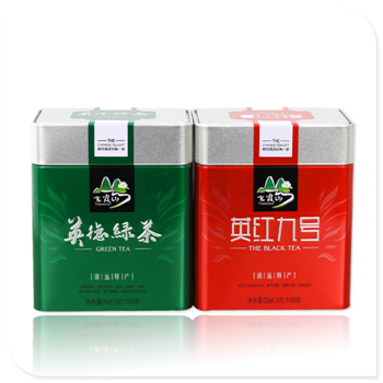 长方形马口铁茶叶盒,高山茶叶铁罐定做