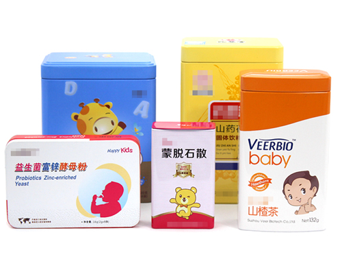 儿童益生菌粉铁盒包装