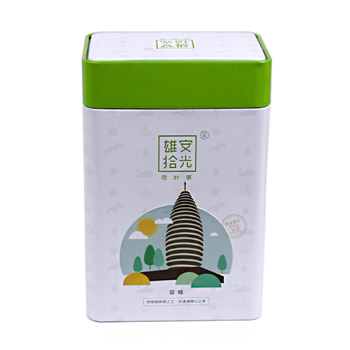 荷叶茶铁盒定制_保健茶叶马口铁盒定制长方形
