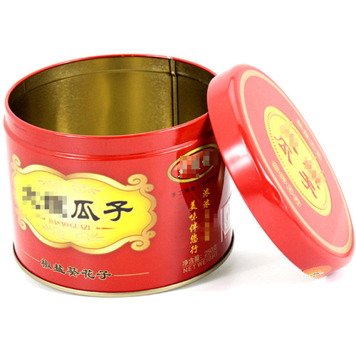 圆形葵花籽铁盒零食铁罐包装