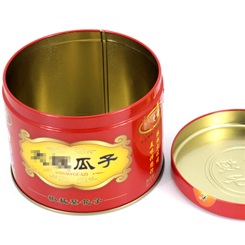 圆形葵花籽铁盒零食铁罐包装